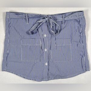 MINI MOLLY Girls' Striped‎ Tie Front Skort with Front Overlay Preppy Size 12/14